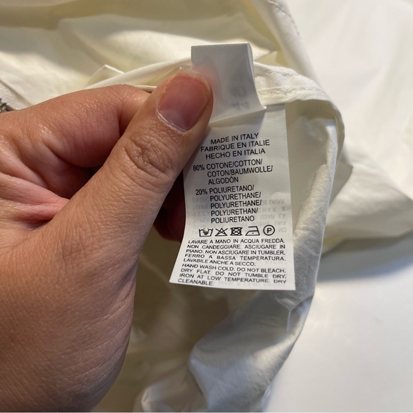 Antonelli Firenze White Rain Jacket Full Zip Lightweight Pockets Size 44 - Picture 8 of 9